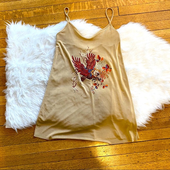 Zara Eagle Print Slinky Mini Dress - Picture 1 of 7